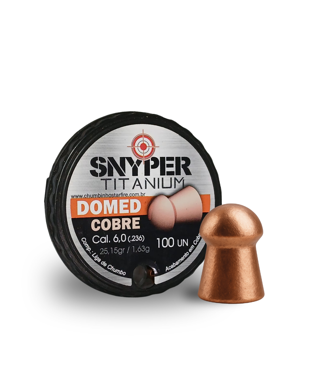 Chumbinho Modelo Domed Cobre