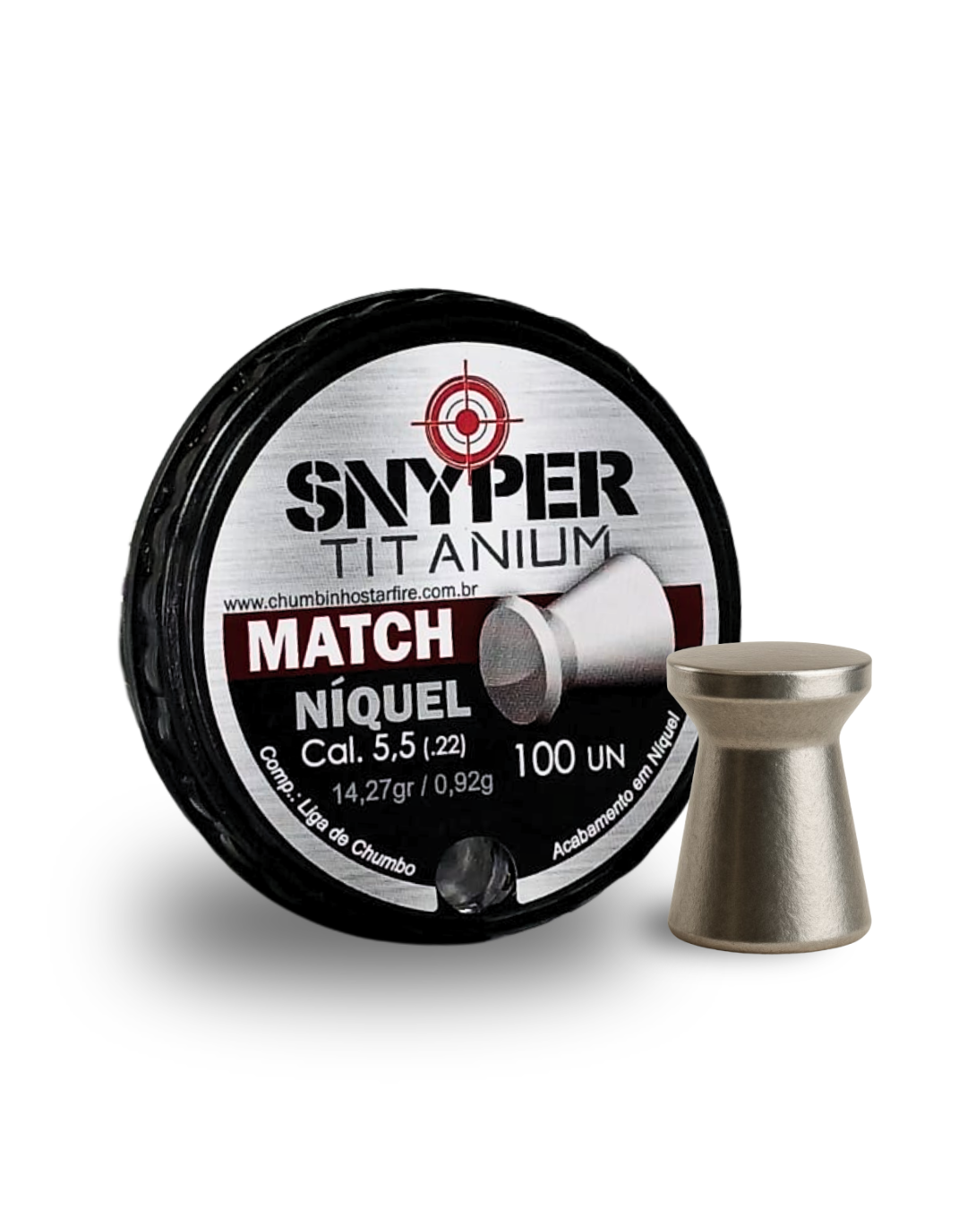 Chumbinho Modelo Match Níquel 