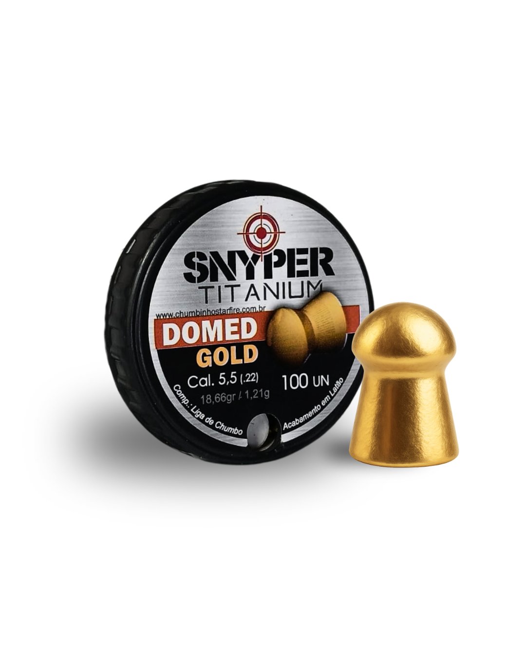 Chumbinho Modelo Domed Gold